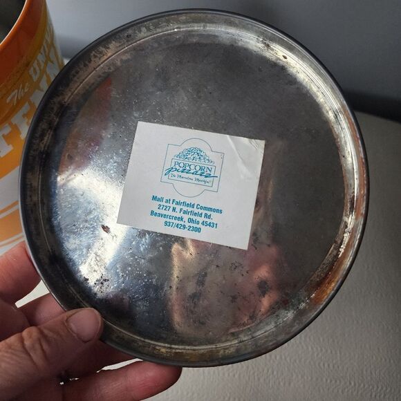 University Of Tennessee Volunteers Big Orange Country 8” Tin Popcorn Made in USA - Picture 3 of 6